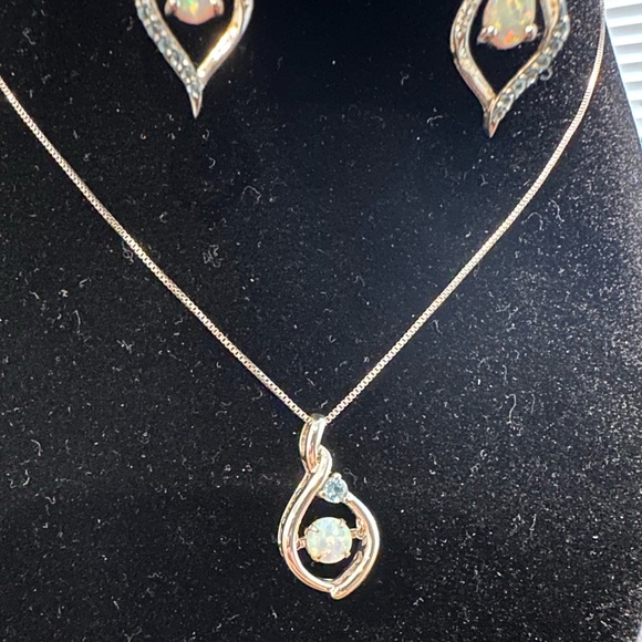 4 piece opal & topaz set - Picture 4 of 11